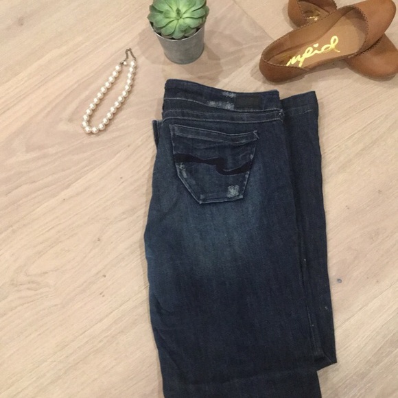 Dark Denim Wide Leg Jean - Picture 2 of 5